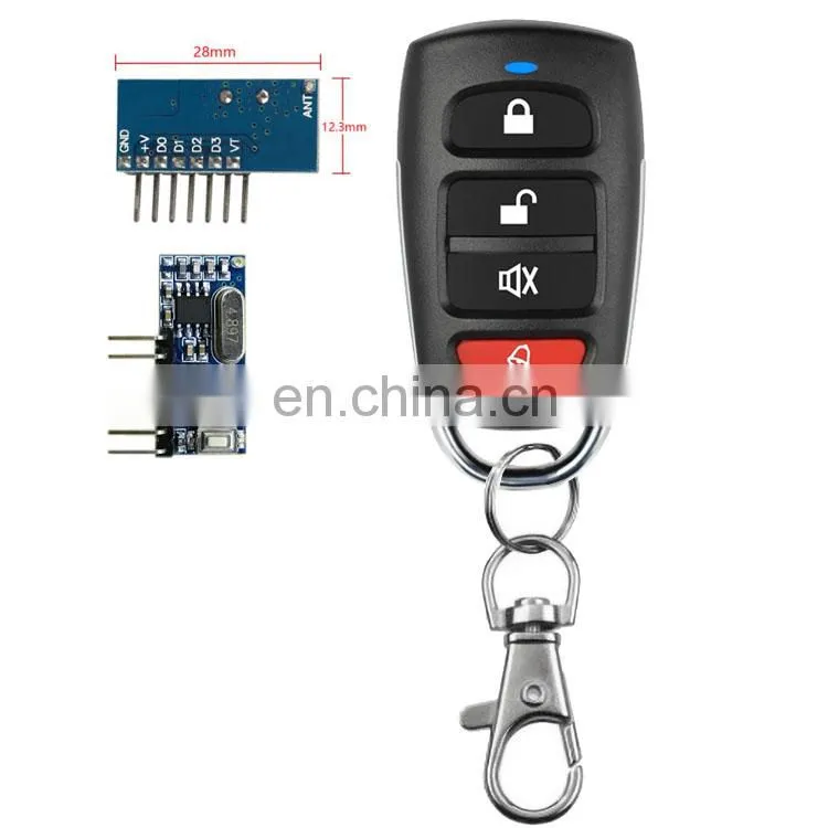 8-button remote control with wireless receiver module