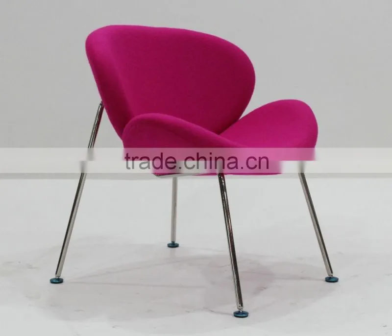 replica fiberglass/plywood stainless steel frame fabric Pierre Paulin Style Orange Slice Chair