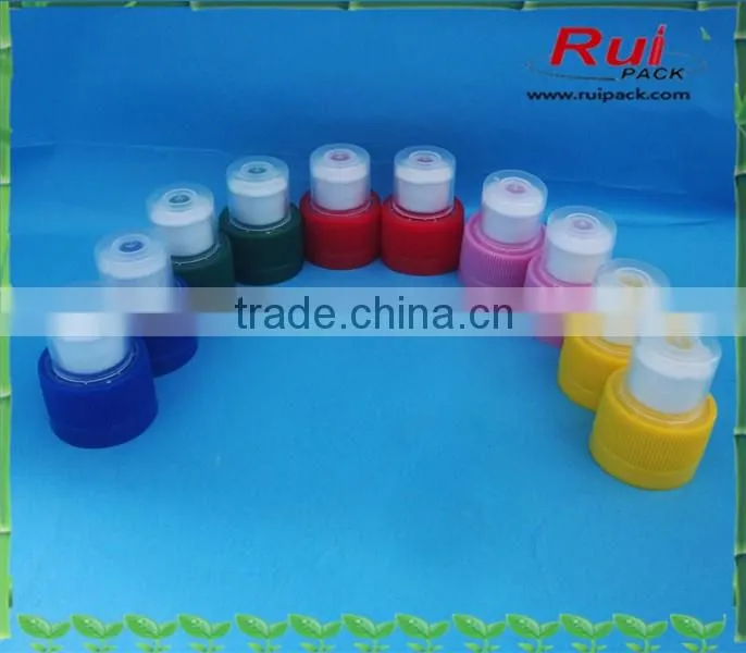 28/410 plastic pp sports water push and pull cap,plastic sports water cap with tamper evident