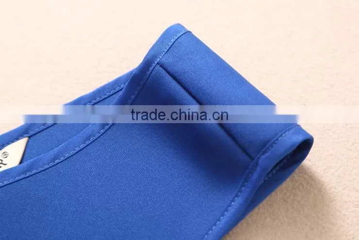 2015 OEM Women's dresses Color matching vest dress evening dress made in China