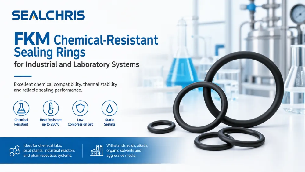 Chemical Resistant FKM Sealing Rings | Laboratory & Industrial Use