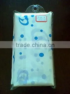 Shower curtain rain drop printed, hot sale classic bathroom waterproof curtain