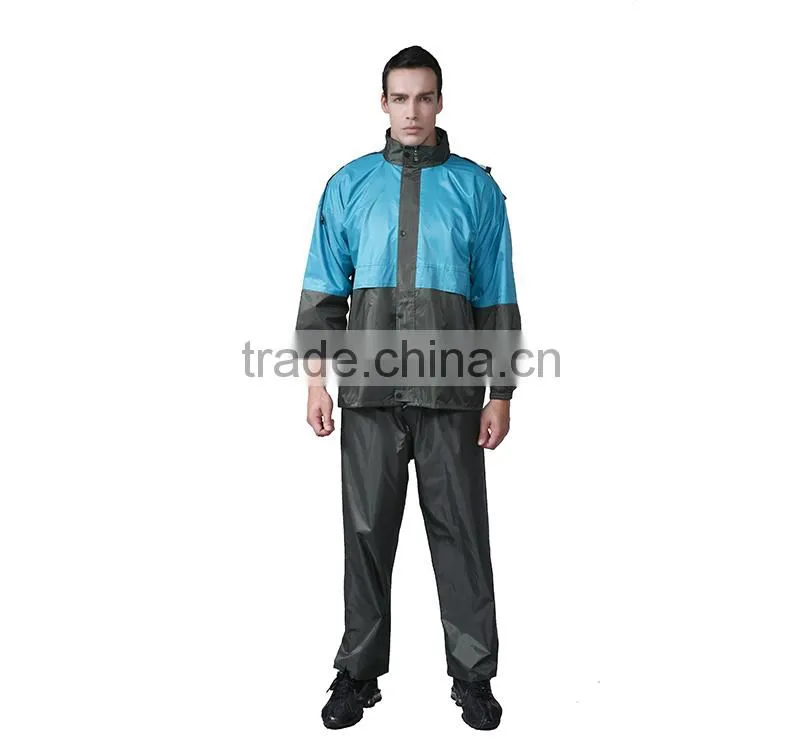 2014 wholesale adult raincoat rainproof jacket and pants