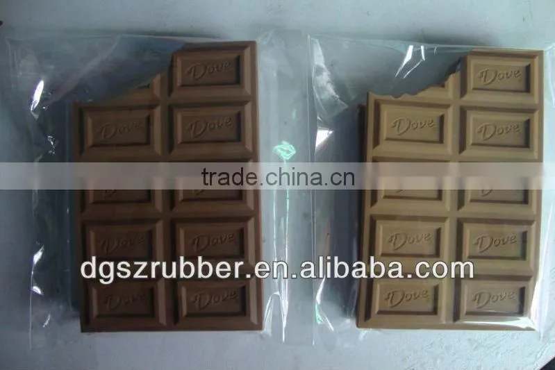 2013new design of colorful chocolate design,Soft pvc cover Mini notebook with good scent