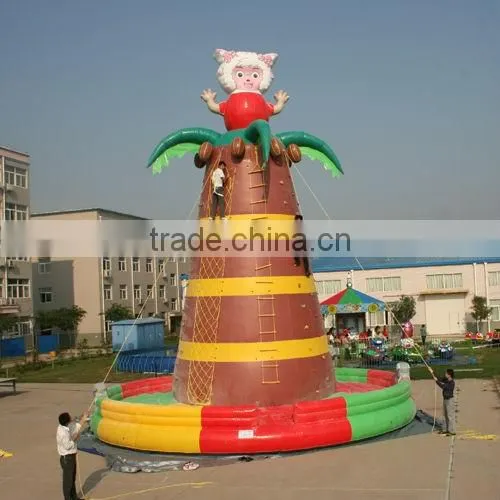 adult games cheap inflatable 0.55mm PVC Climbing Wall