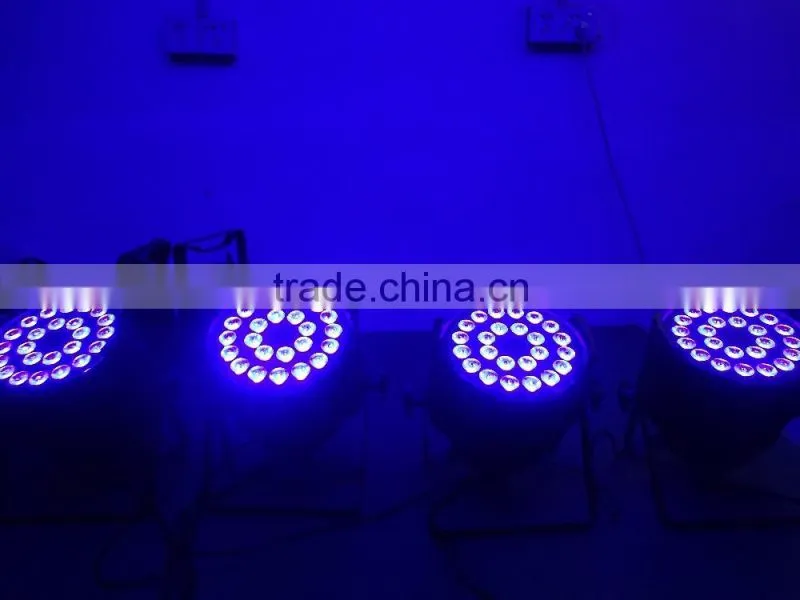 24x18w led par RGBWA UV 6in1 Stage lighting led washing par high power full colors dmx512 DJ led par64 RGBWA+UV 6 in 1 Leds