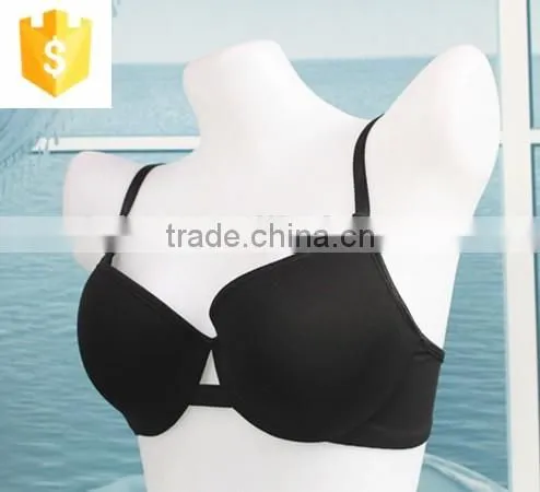 2016 unique front classical style simple black bra