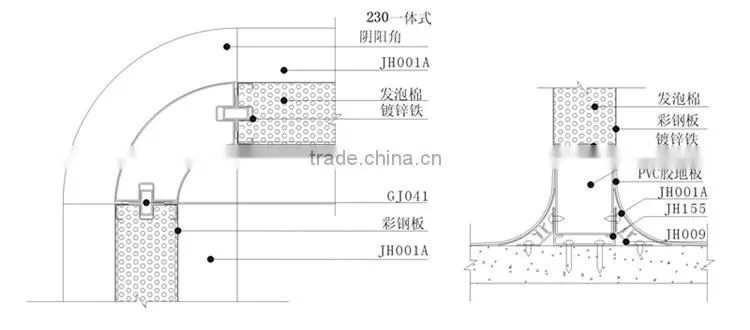 Aluminum framing extrusion profile for modular cleanroom system