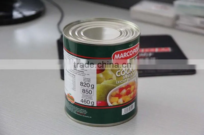 Canned fruit salad