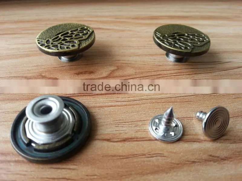 Butterfly Logo Metal Jeans Tack Button For Jeans and Jacket --- J1535