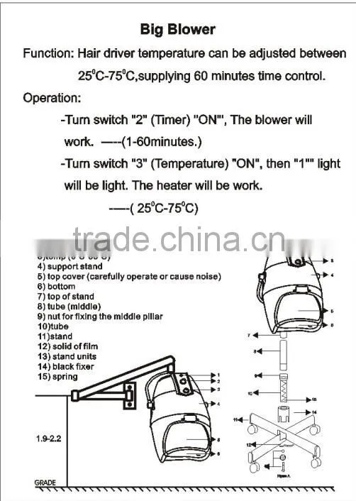 D-100A(stander) / D-100B(Hanger) Large hair Dryer (Hair salon equipment) hair-dressing equipment