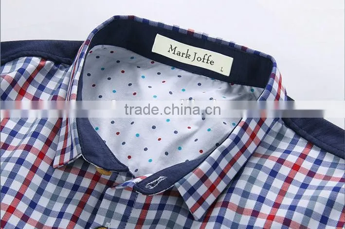 American Design Turn-down Collar Men Check Shirt