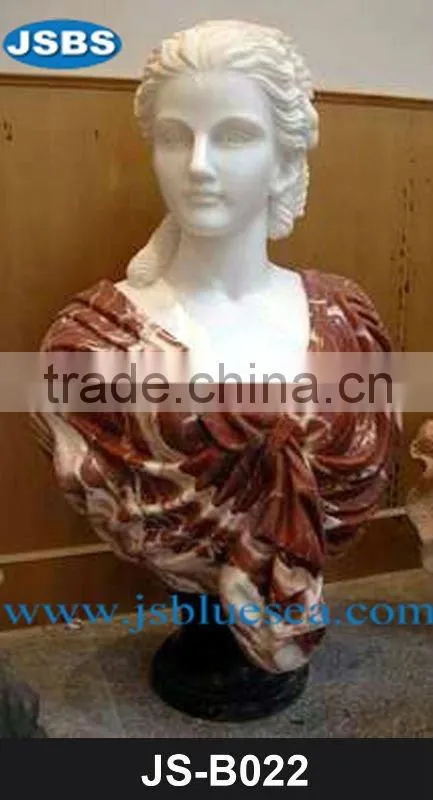 Hand carved marble male bust