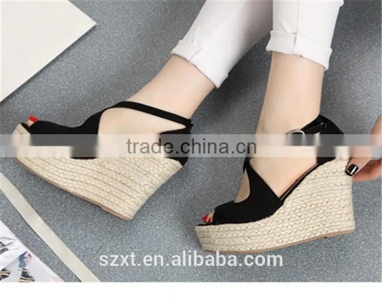 shoes factory china wedge shoes New design rubber wedge sandals