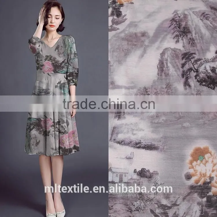 High Quality 100% Polyester Snowflake Printed Organza Fabric For curtain fabric