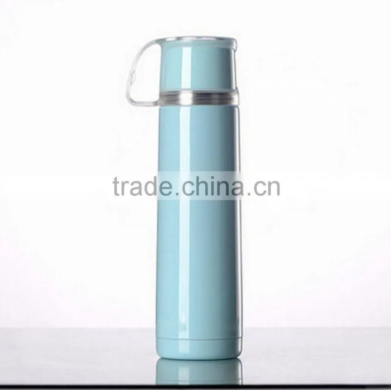 wholesale insulated double wall stainless steel sport water bottle thermos, thermos flask with handle