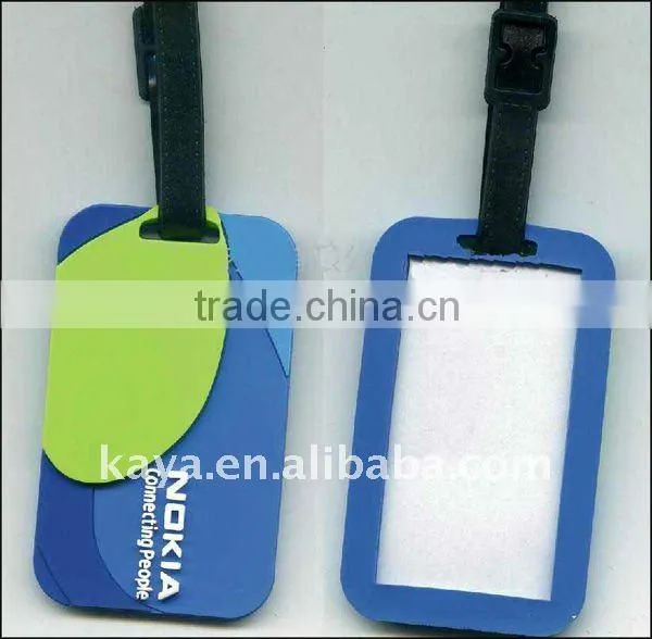 Personalized promotional gift 3d silicon luggage tag