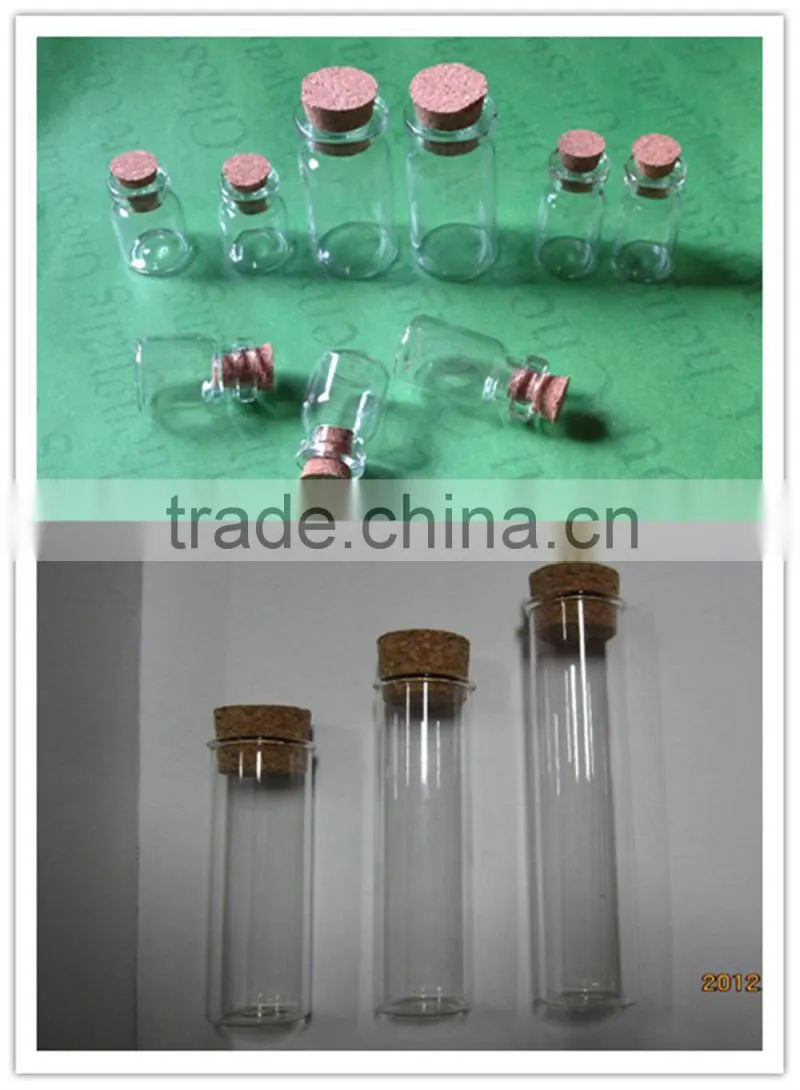 Hot Sale 10ml Small Wine Bottle Shape Glass Bottle With Cork