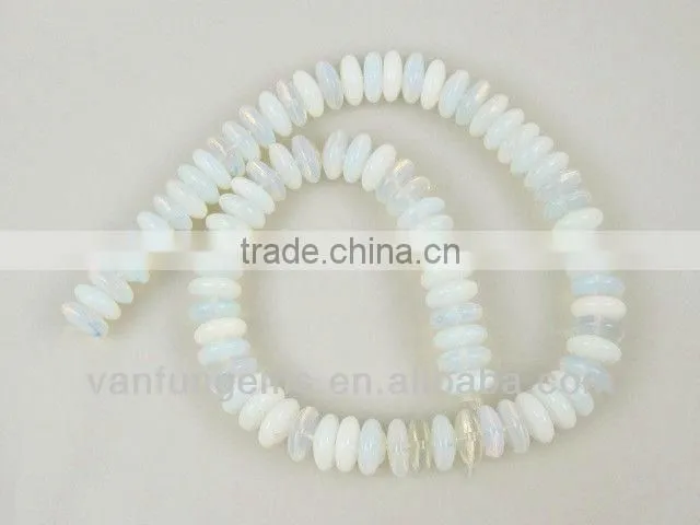 Gemstone Rose quartz rondelle beads for jewelry