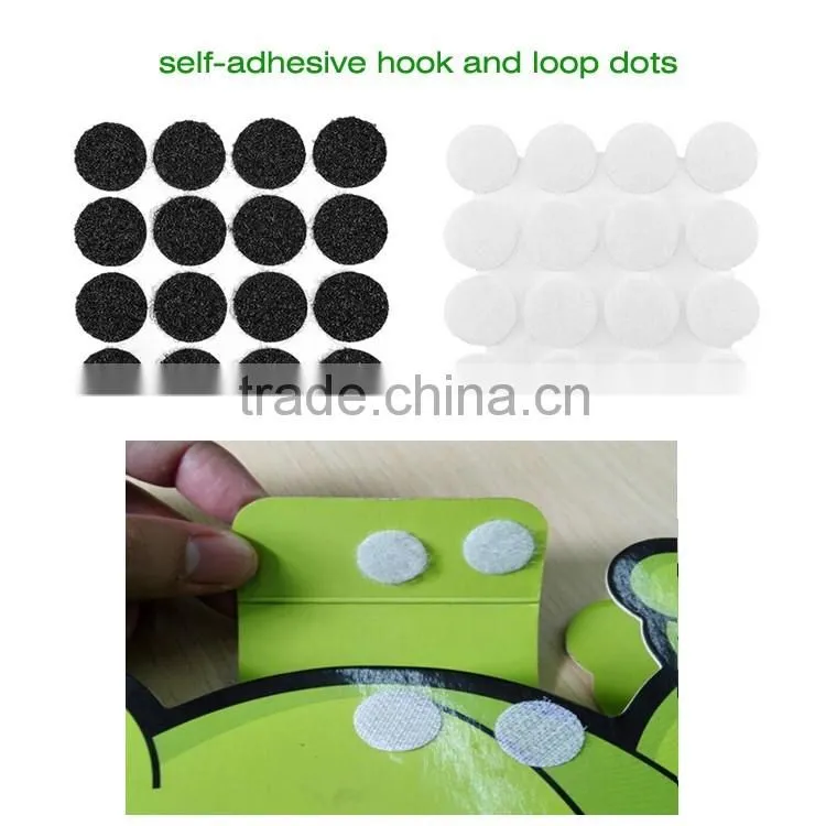 Nylon smooth loop side self-adhesive plastic hook loop dots