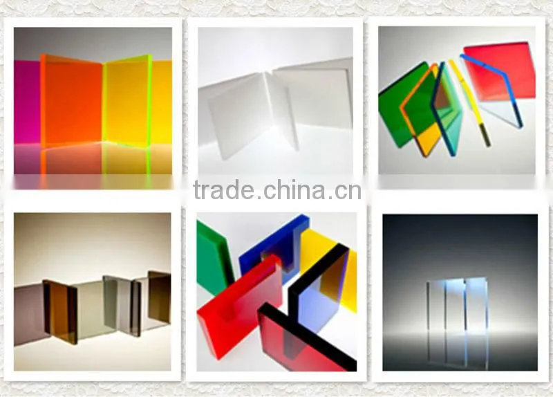 Thickness 2-50mm high quality clear color plexiglass sheet