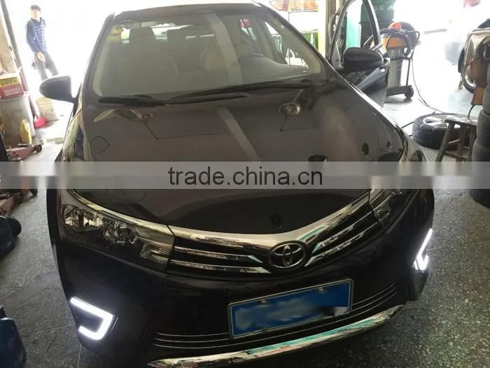 New arrived! 2014-2015 TOYOTA COROLLA GUIDE LIGHT LED DAYTIME RUNNING LIGHT LED DRL FOR COROLLA FOG LAMP WITH TURN SIGNAL