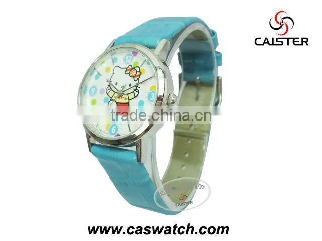 cheap kids gift watches fashion child watches custom leather watch small face watch custom kids hello kitty leather watch