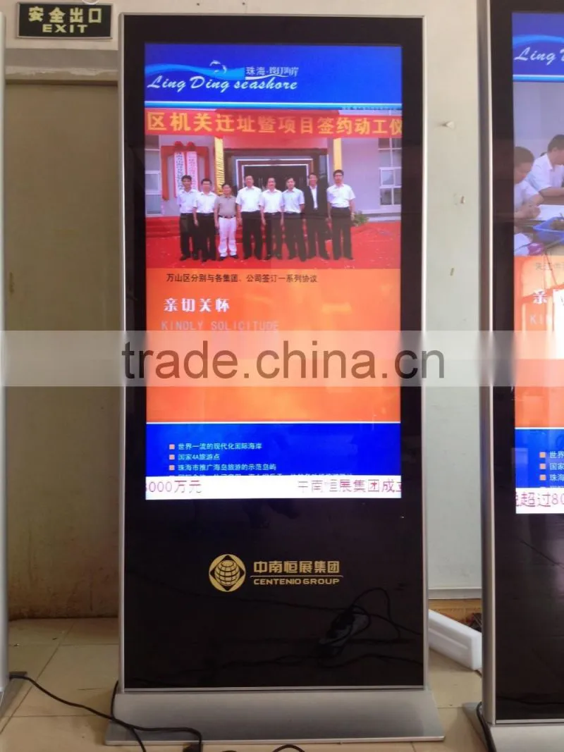 55 inch High Resolution Touch Screen Android Network Advertising Display