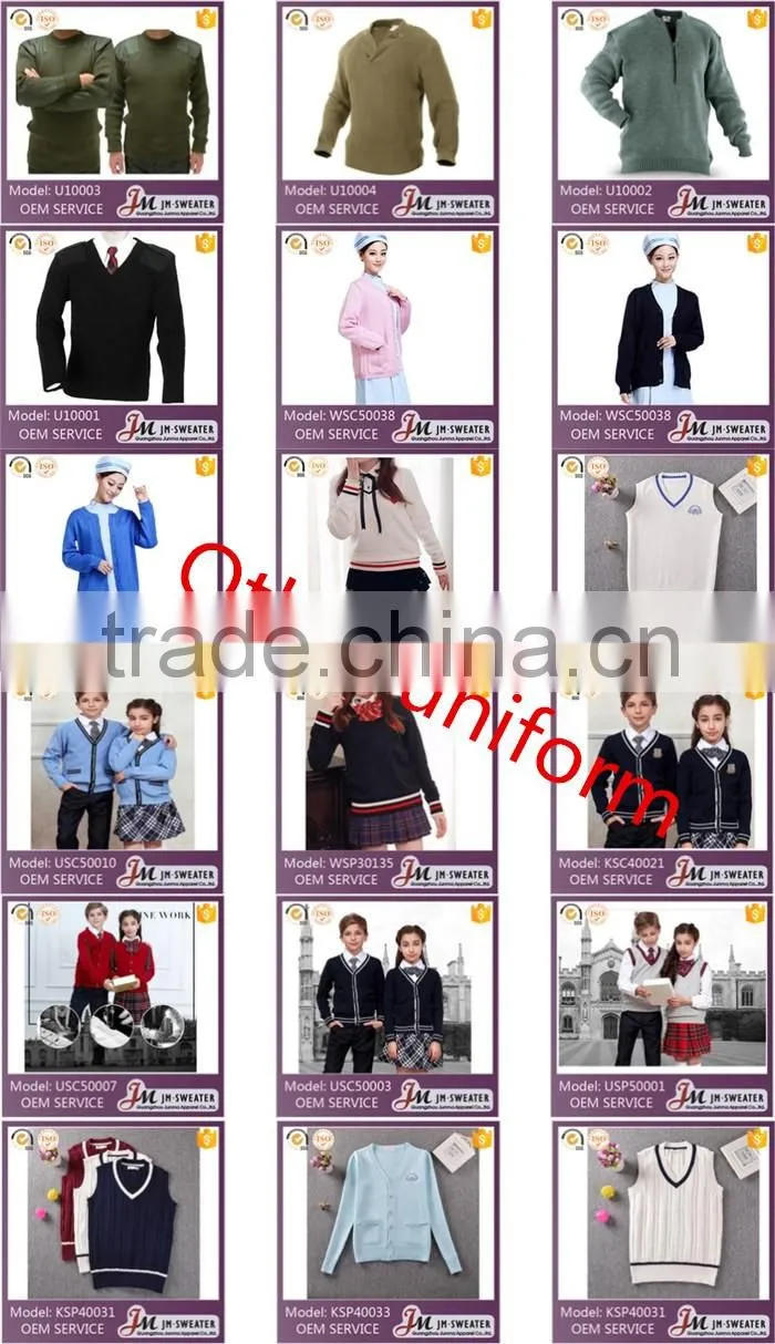 High quality plain blue cotton Polo shirt kindergarten primary school uniform