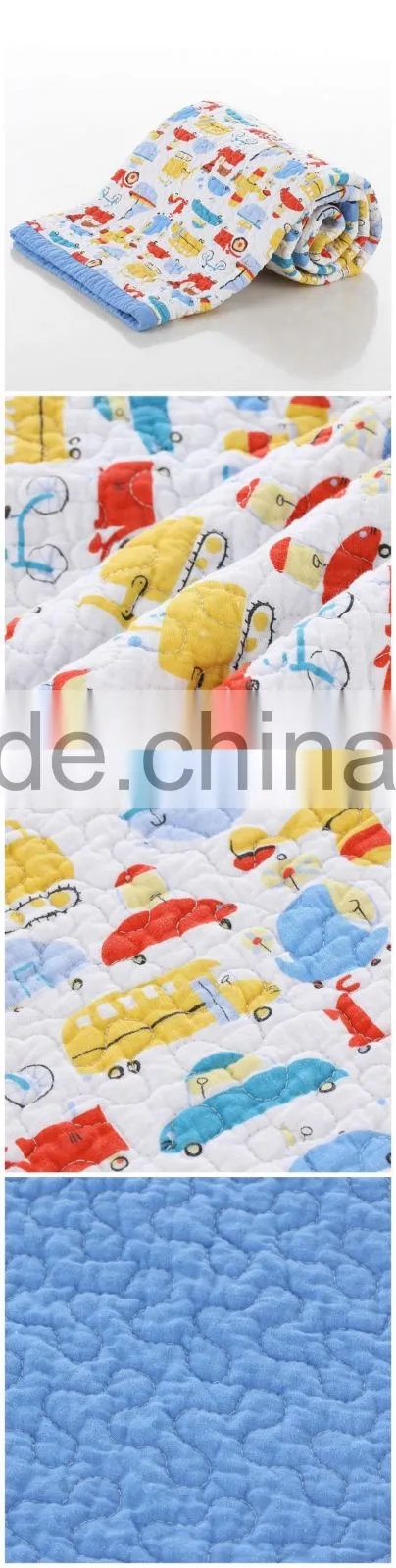 100%Cotton Patchwork Quilt Let's have a travel Juvenile Quilt