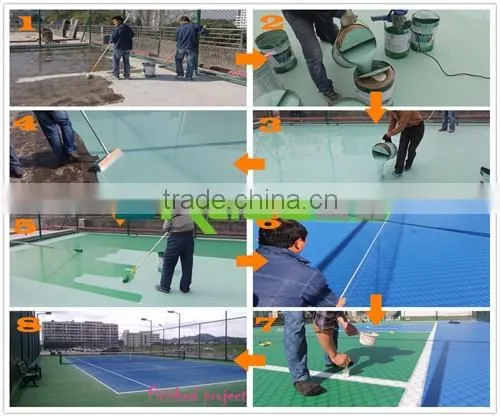 Outdoor indoor basketball tennis volley badminton court sport flooring