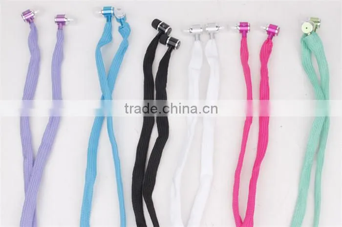 3.5mm Jack Earphones Shoelace Earphones China Wholesale Promotional OEM Design