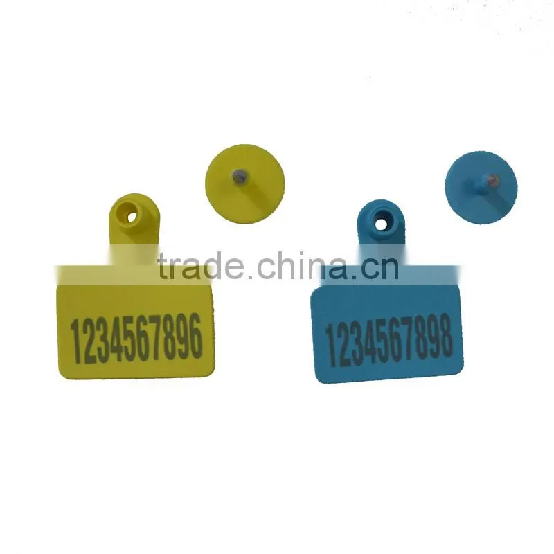 Plastic TPU ear tag with metal Neil male tag WJ402-BF