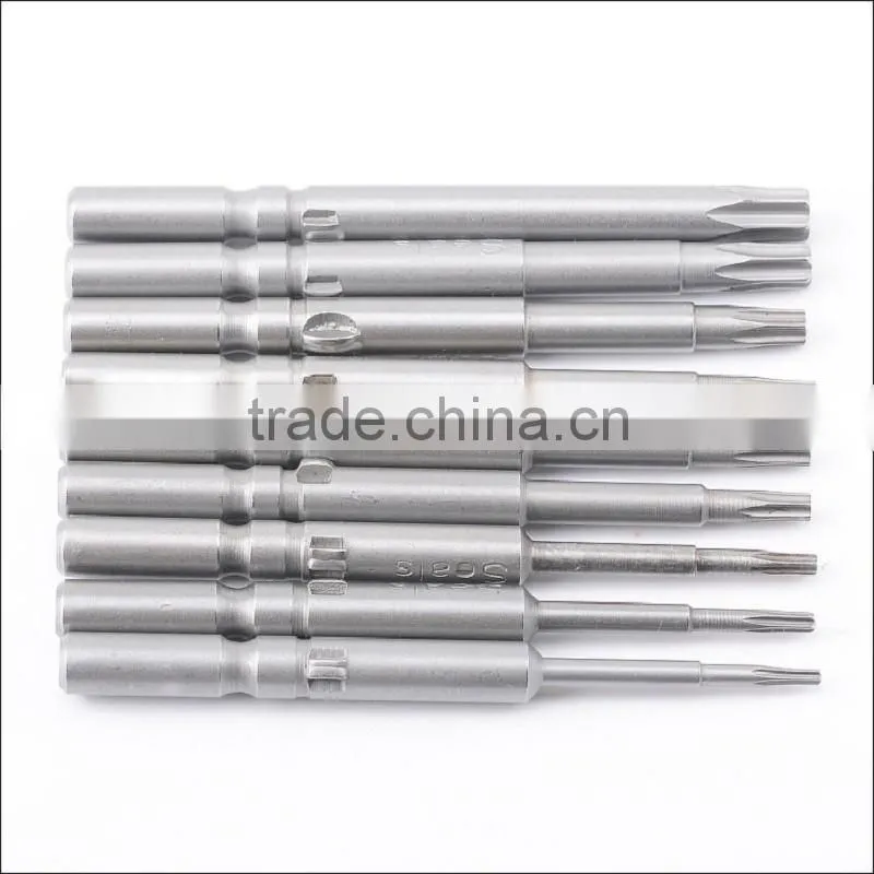 9PCS 801 5mm Round Shank Magnetic Torx Screwdriver Bits Electric Screwdriver Head 60mm AR-27