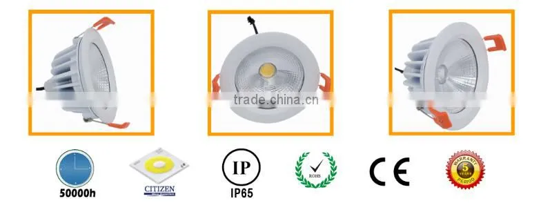 CE RoHS approved 5W round recessed indoor led down light