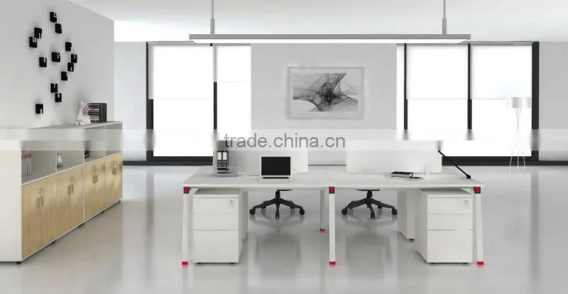 modern deign 4 person computer office workstation / modern office workstations with cabinet
