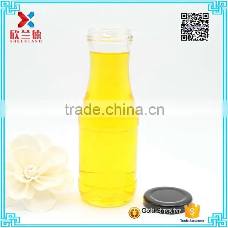 200ml Empty Glass Bottle Milk Bottle With Screw Lid Yogurt Bottles