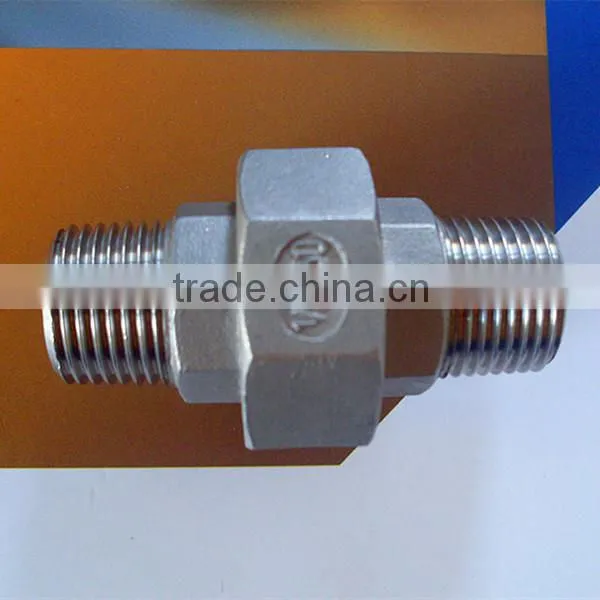 stainless steel male male union 1/2 inch pipe fitting