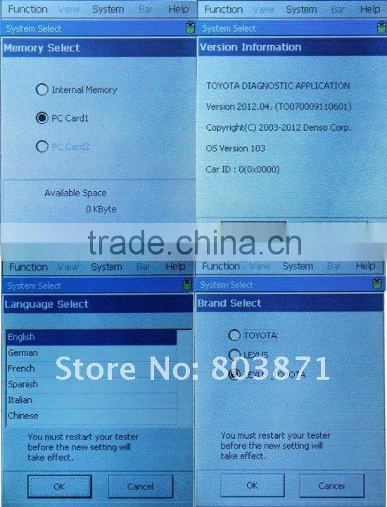 2014 Professional Car Scan tool TOYOTA DENSO Intelligent Tester 2 work for Lexus/Suzuki/Toyota TOYOTA IT2 tester2 auto scanner