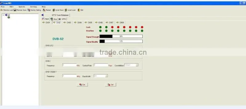 Satellite Receiver(FTA) Tuner input DVB over IP Gateway