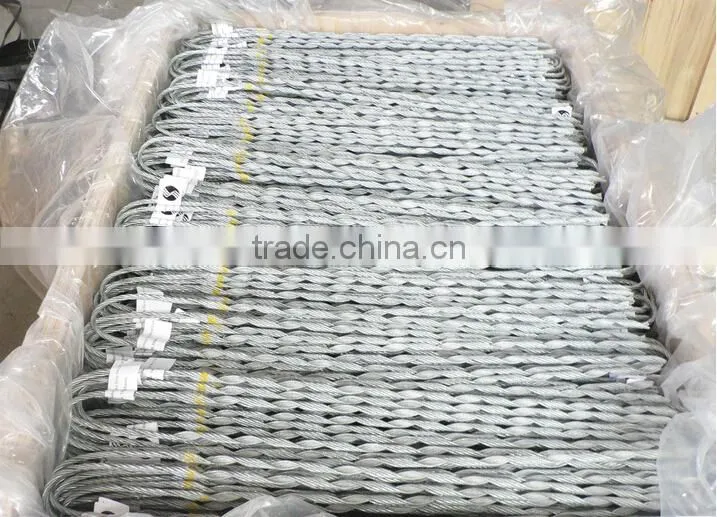 Galvanized steel preformed suspension clamp