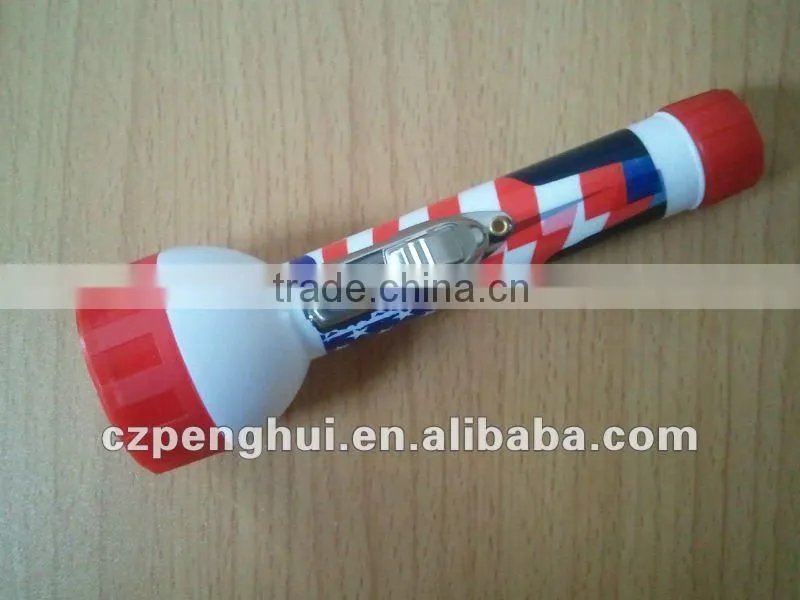 LED plastic mini torch with blister packaging
