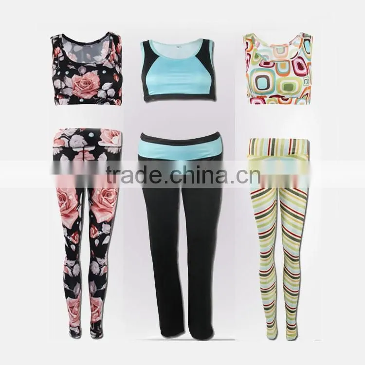 cheap lycra custom yoga pants wholesale gym wear tops sports bra