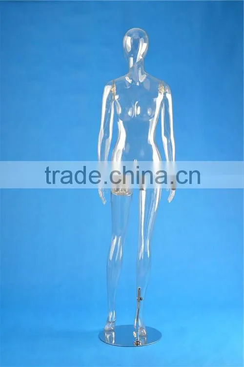 Full body transparent plastic mannequin