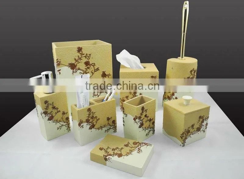 Fashional 8pcs polyresin bathroom items