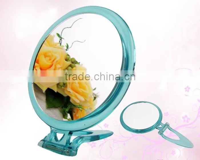 Clear acrylic folding makeup mirror, magnifying traveling cosmetic mirror, 20x portable vanity mirror