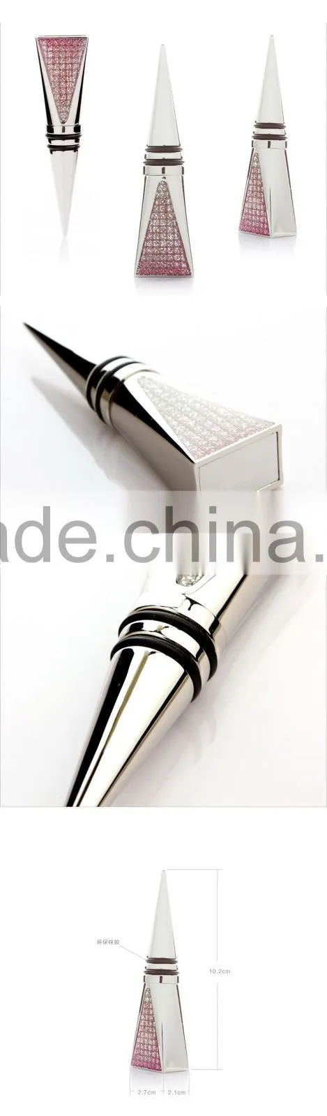 2015 new design wholesale metal manufacturer wine bottle stopper