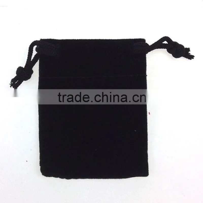Professional black velvet drawstring bag china supplier