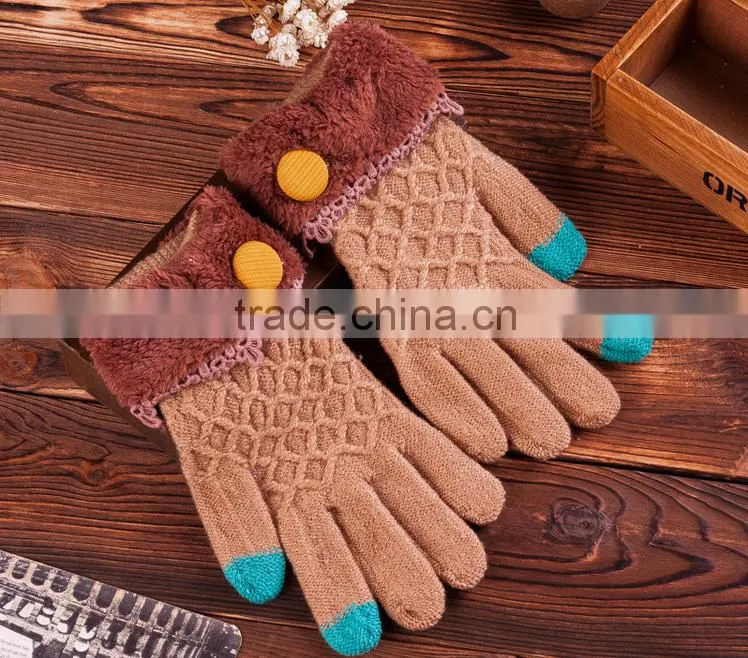 Best Seller Colourful Design Touch Screen Gloves For Christmas