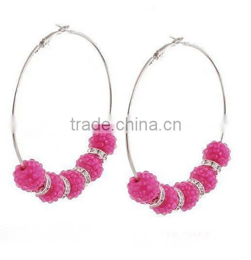 basketball wives hoop earring/shamballa crystal earring